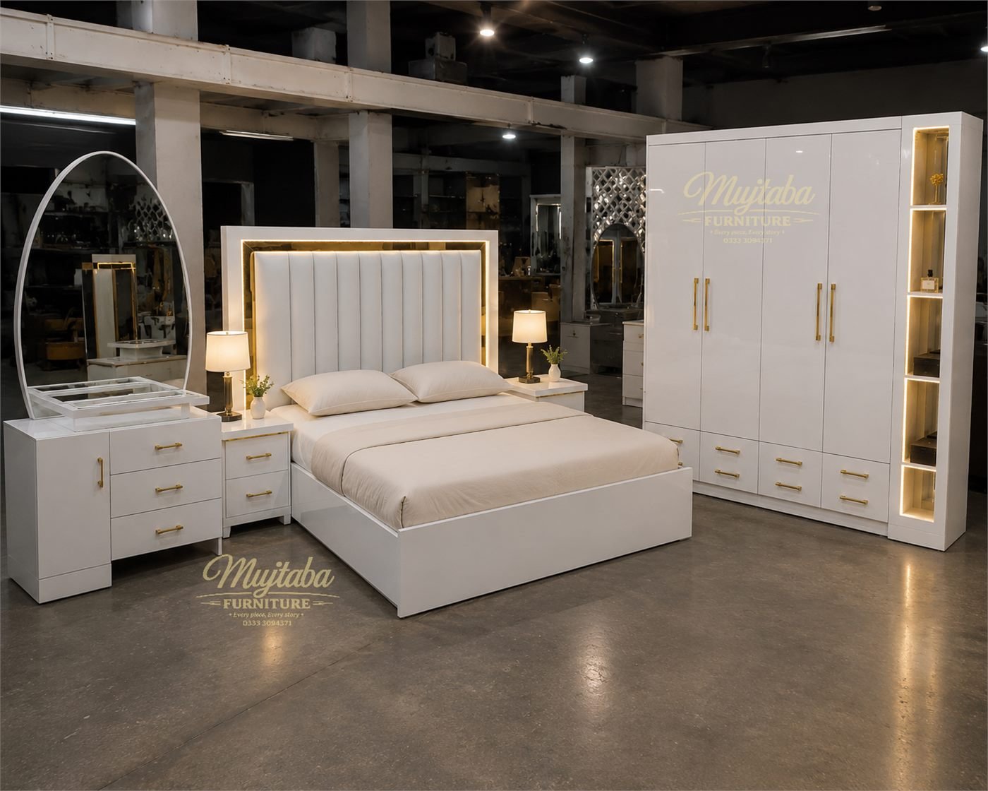 Aurora Gold Bedroom Set
